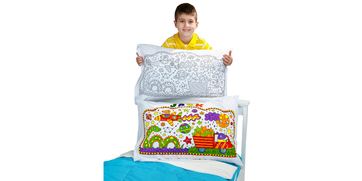 Let's Create Personalized Pillow Cover! DIY Pillowcase Art Kit for Kids  (Standard), Perfect Art kit for Kids 