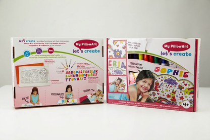 Let’s Create Color Your Own Pillowcase Craft Kit for Kids, Coloring Pillowcase Kids Arts and Crafts Set (Moon cat))