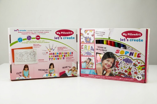 Let’s Create Color Your Own Pillowcase Craft Kit for Kids, Coloring Pillowcase Kids Arts and Crafts Set (Moon cat))